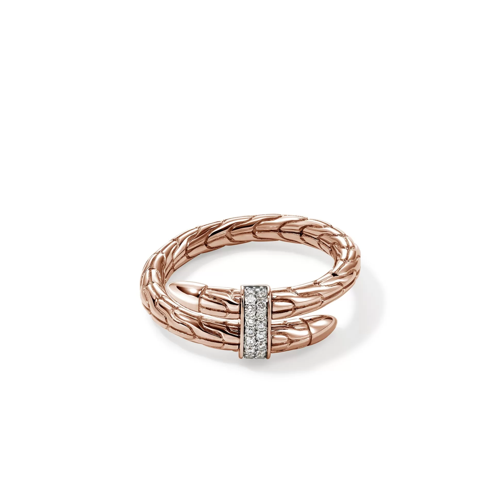 New John Hardy Spear Ring, Rose Gold, Diamonds