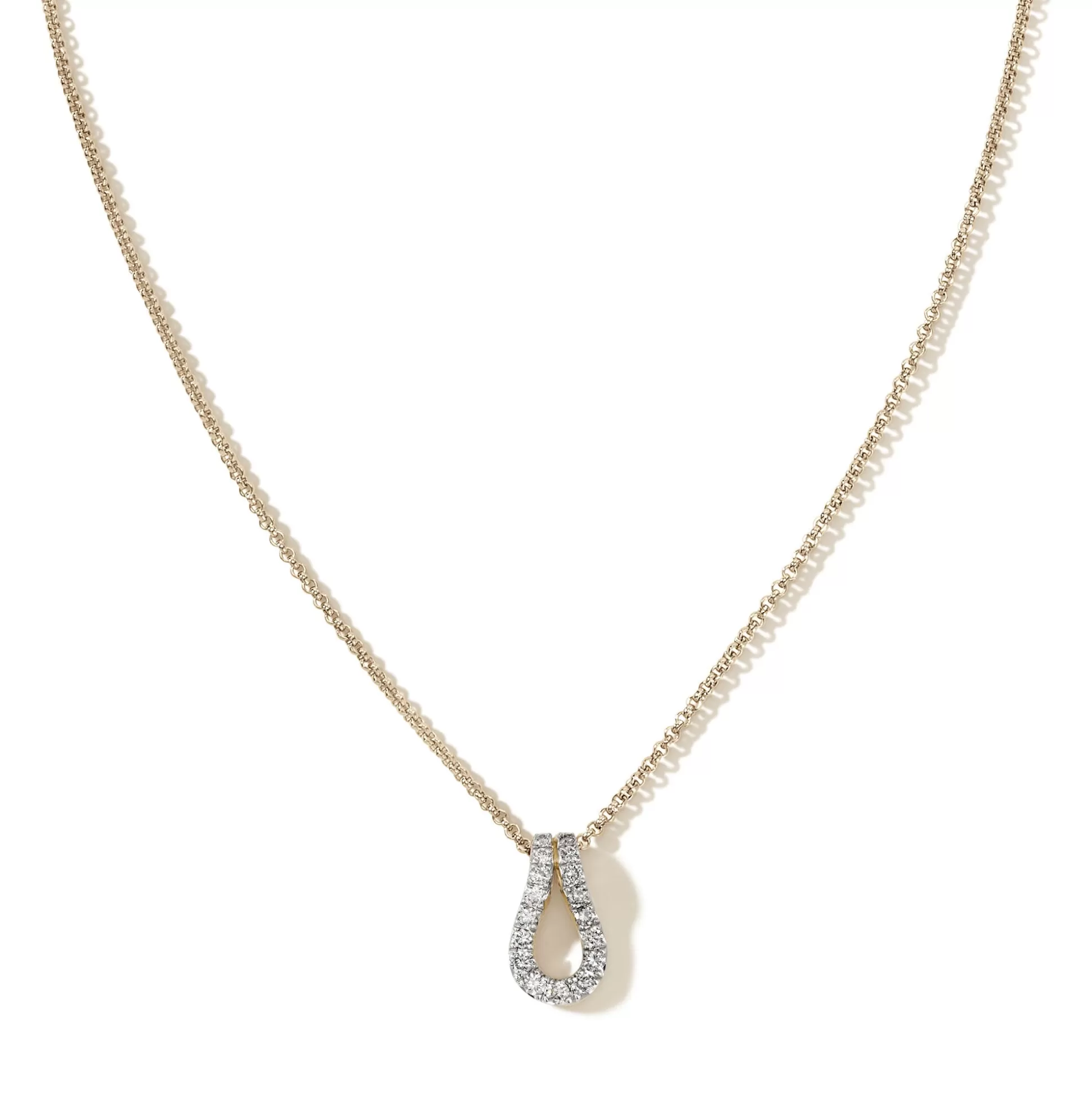 Hot John Hardy Surf Pendant Necklace, Gold, Diamonds