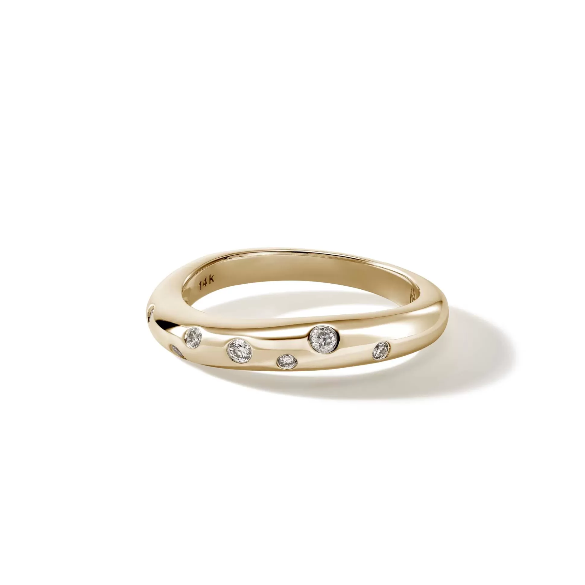 Best Sale John Hardy Surf Ring, Gold, Diamonds, Slim