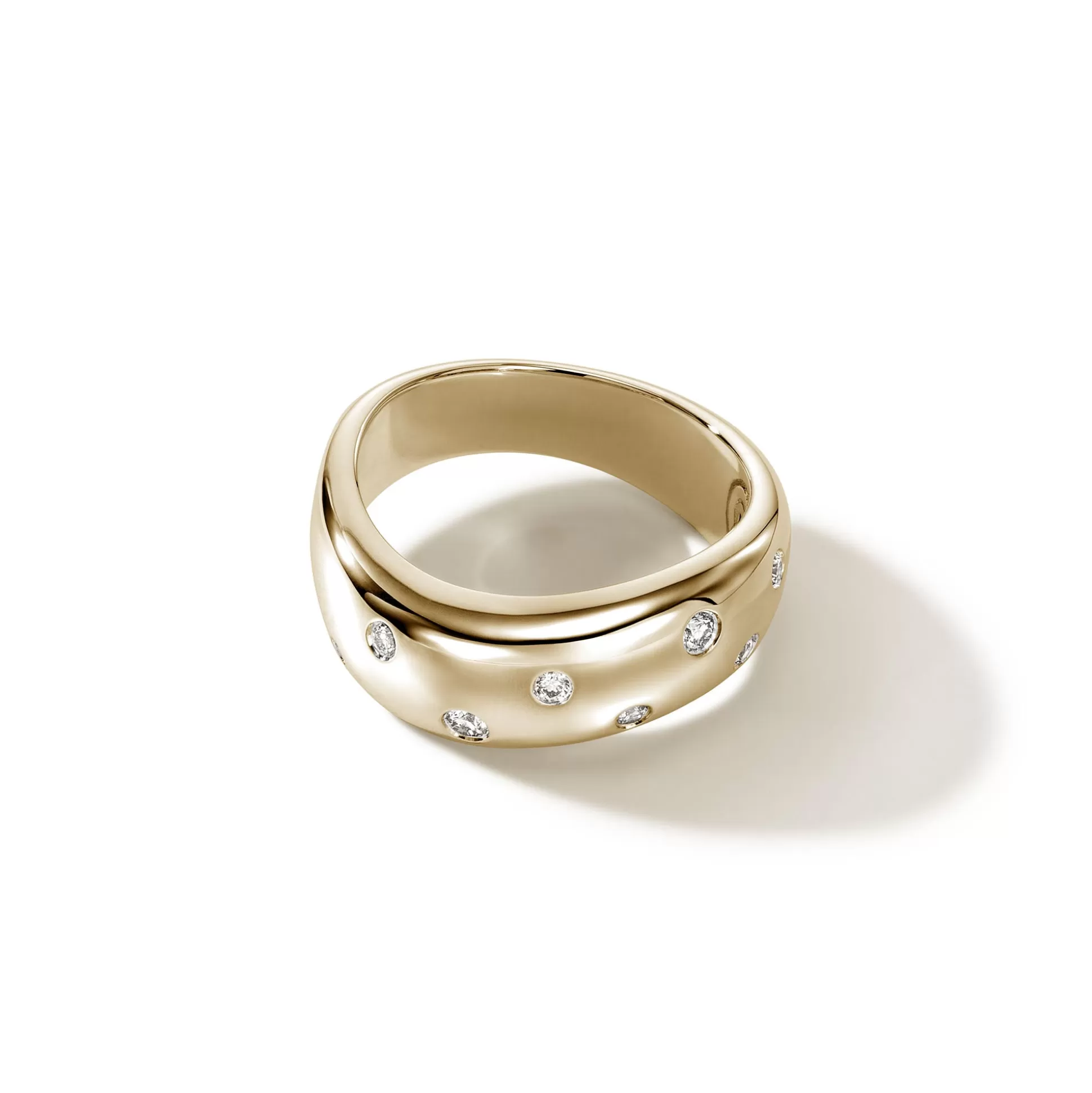 Best Sale John Hardy Surf Ring, Gold, Diamonds, Wide