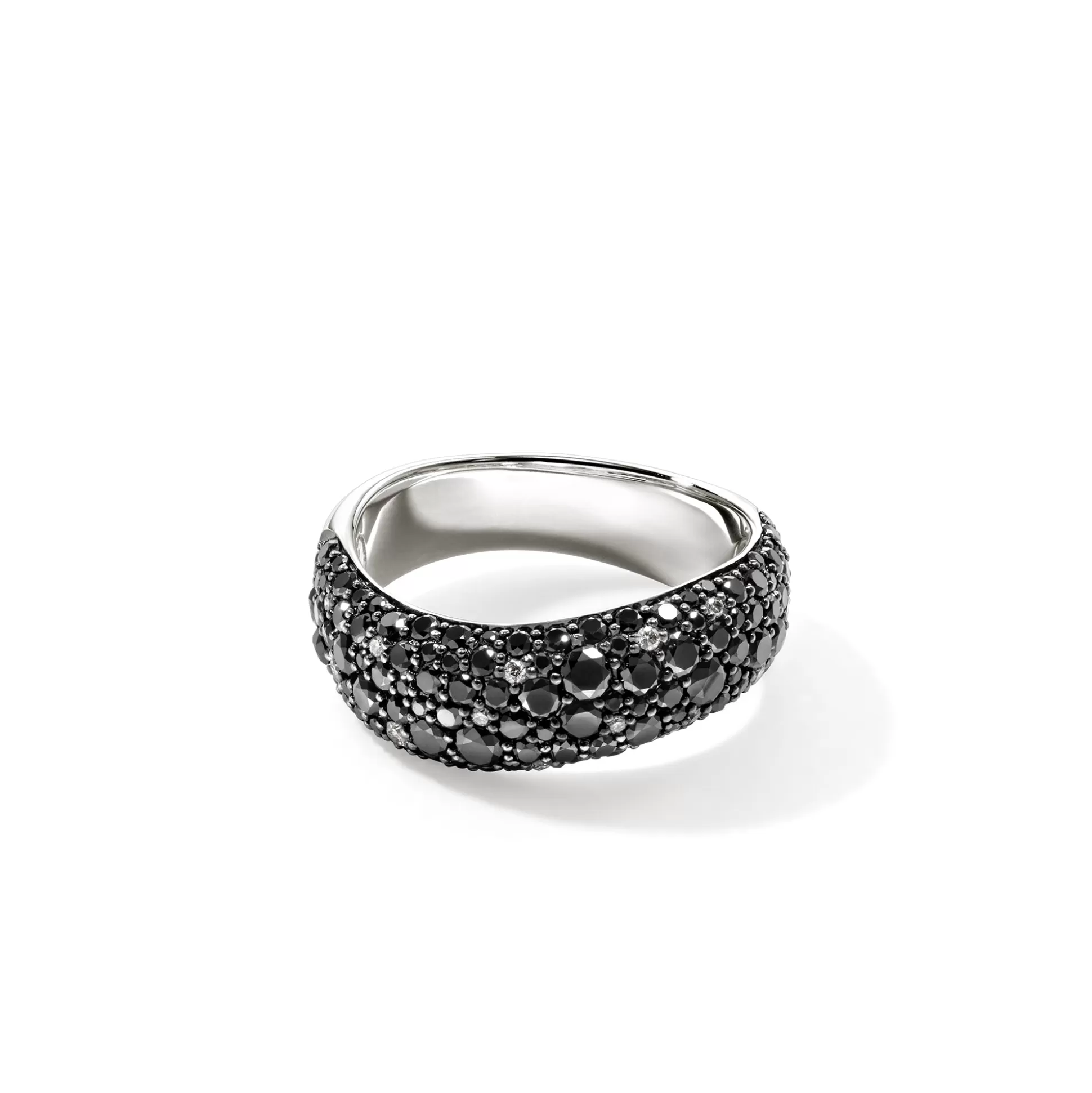 Outlet John Hardy Surf Ring, Sterling Silver, Black Sand Diamond Pavé, 8MM