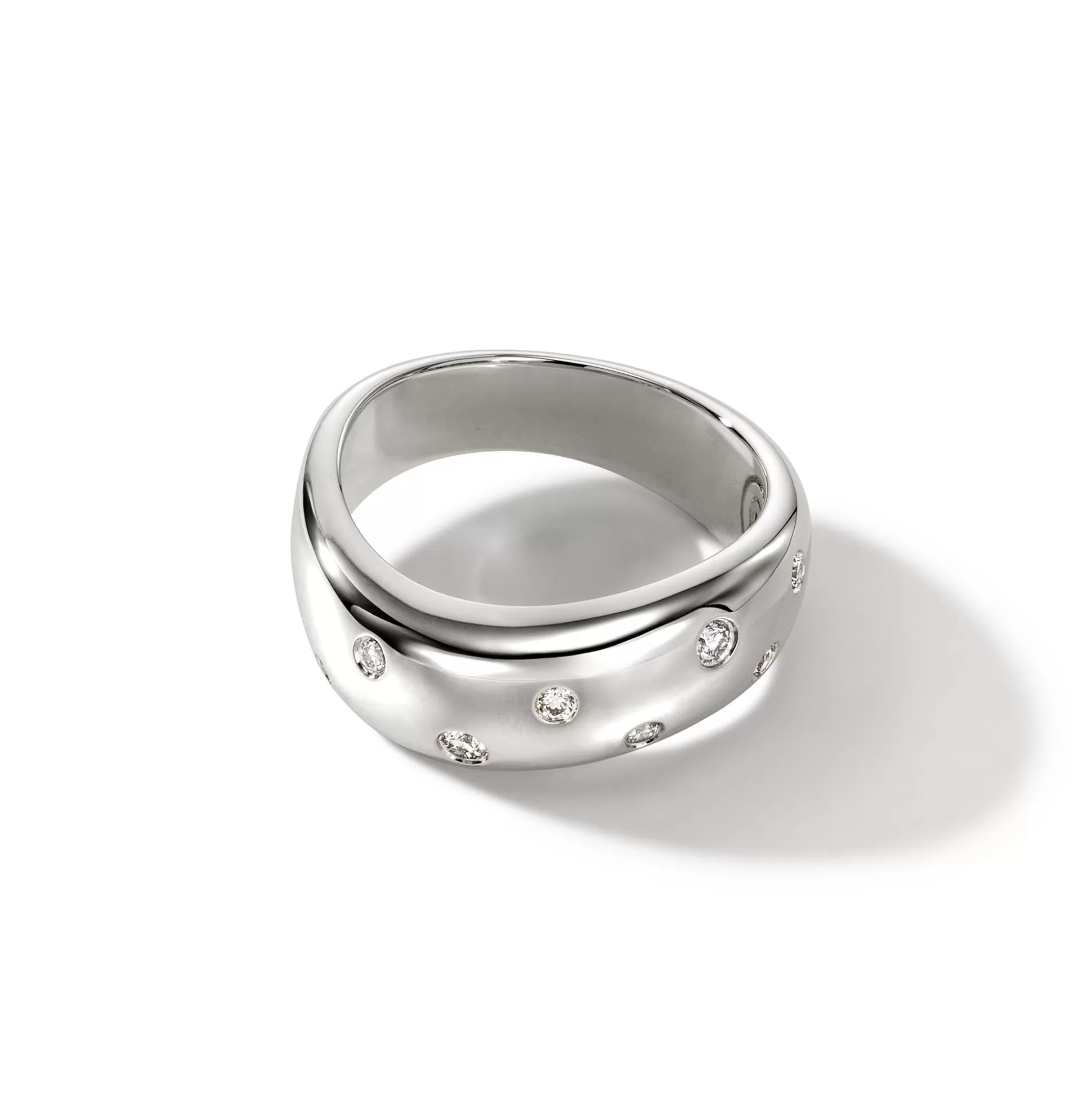 Fashion John Hardy Surf Ring, Sterling Silver, Diamonds, Wide