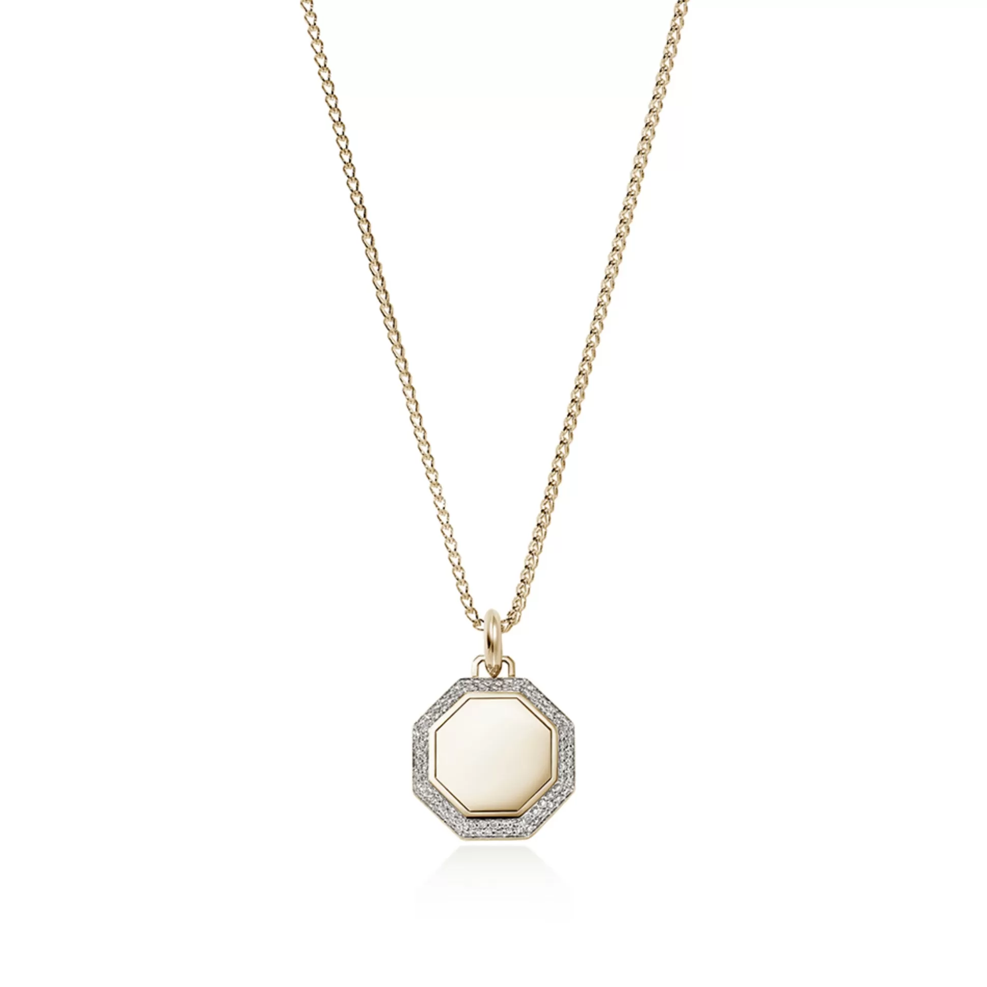 Hot John Hardy Tag Necklace, Gold, Diamonds