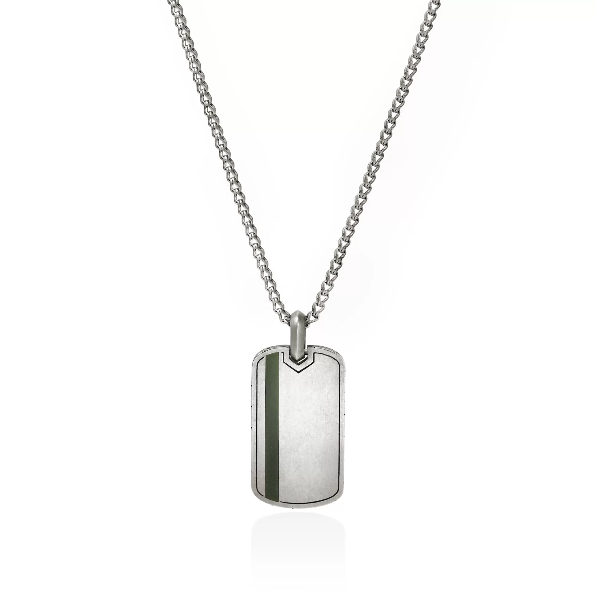Fashion John Hardy Tag Necklace, Sterling Silver, Enamel