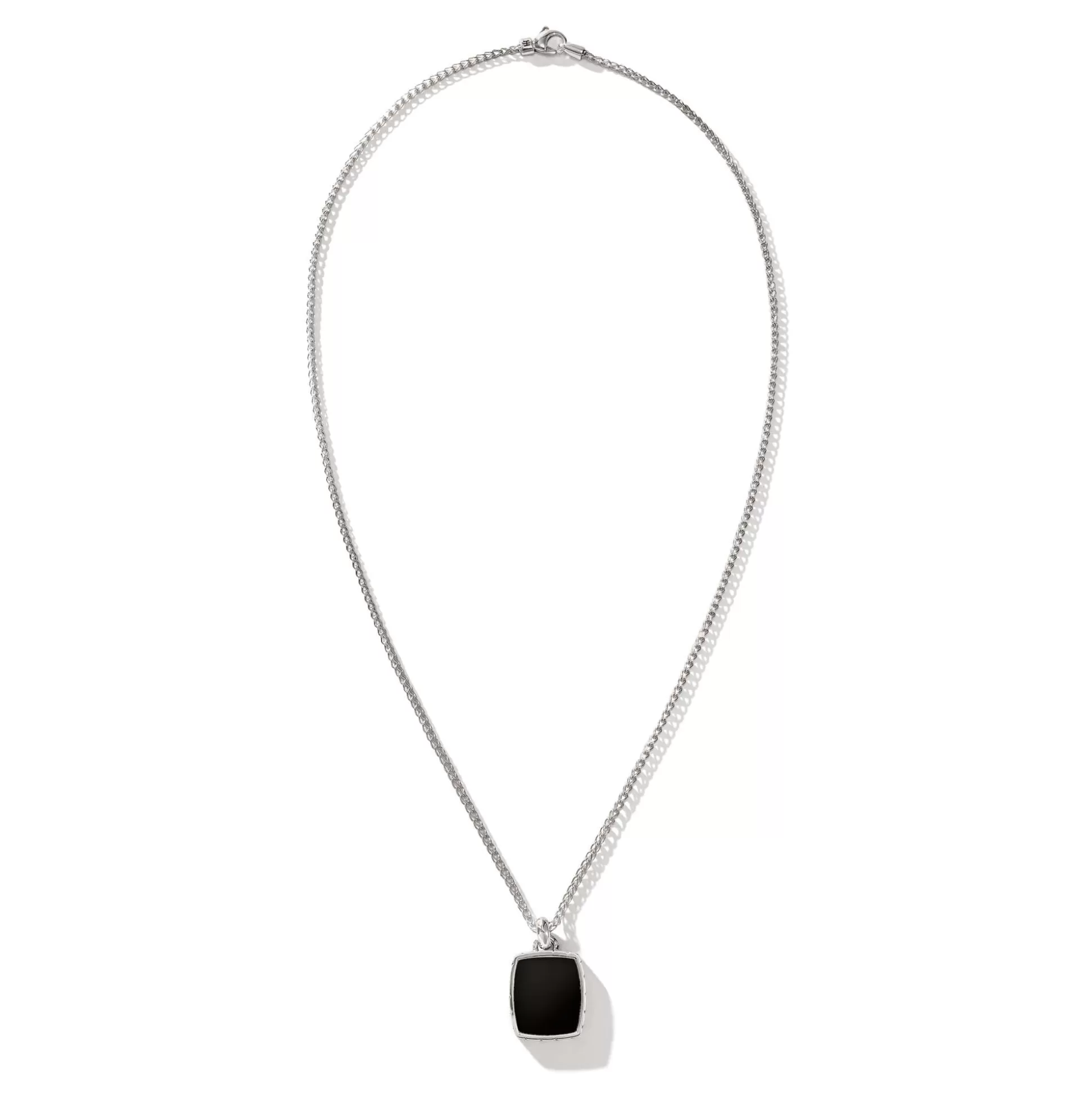 Shop John Hardy Tag Pendant Necklace, Sterling Silver