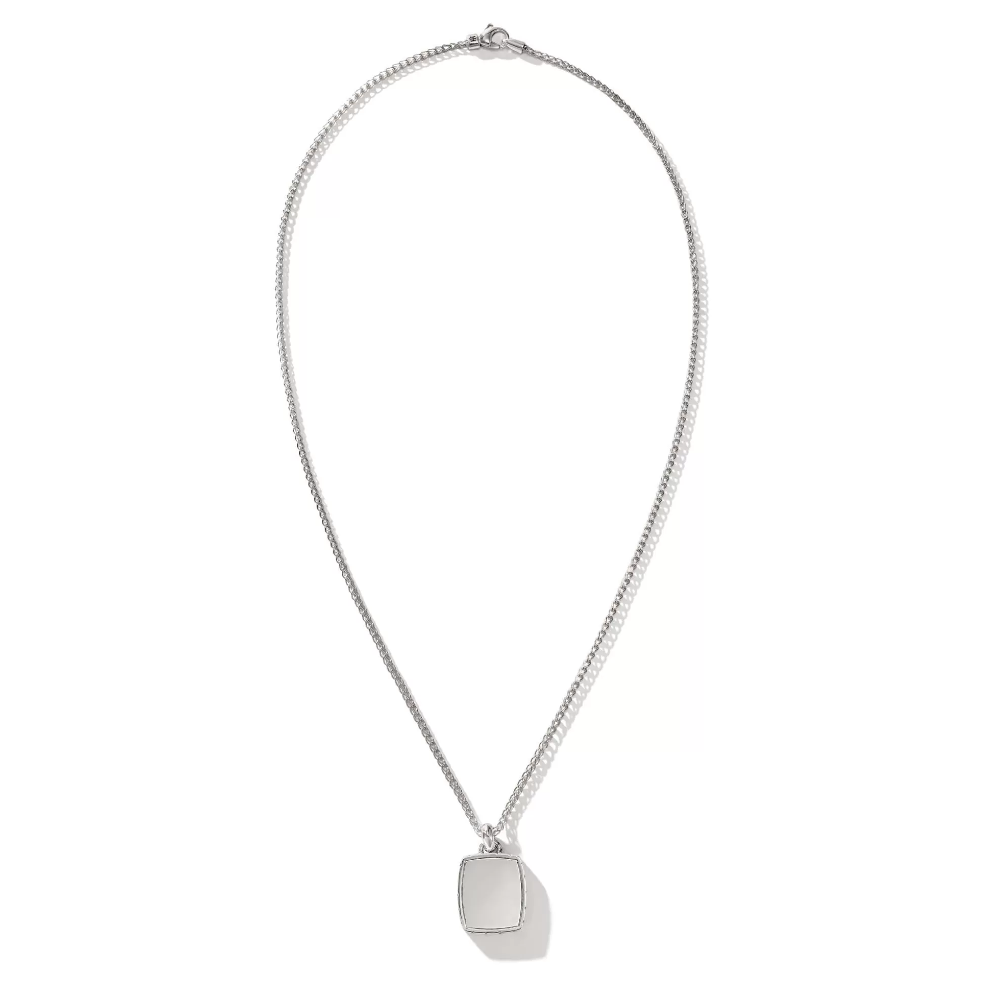 Clearance John Hardy Tag Pendant Necklace, Sterling Silver, 1.7MM